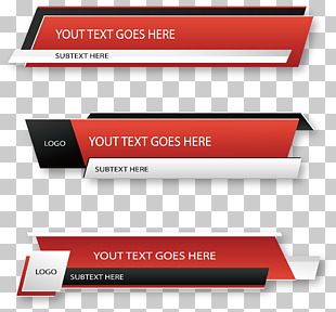 Banner, Red business banner, subtext PNG clipart