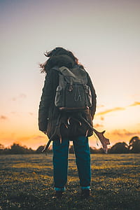 person carrying backpack with antler thumbnail
