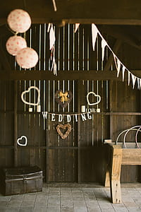Wedding signage hanged on wall thumbnail