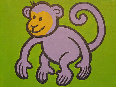 illustration of grey monkey thumbnail
