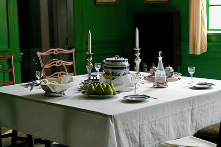 dining table set up during daytime thumbnail