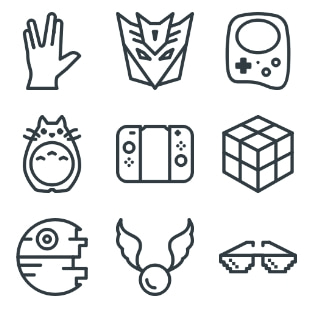 Geek svg vector icon sets