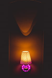 Photo of Yellow and Pink Table Lamp Turned on thumbnail