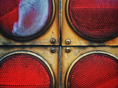 four red taillights thumbnail
