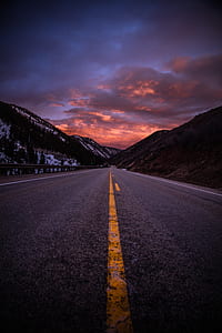 concrete road towards mountain thumbnail