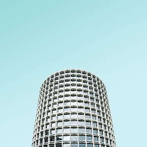 worm's eyeview photo of mirrored high-rise building thumbnail
