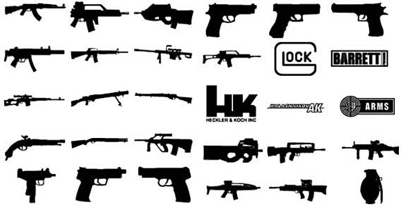 Free Vector Graphics Guns svg file