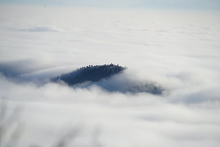 bird's eye-view photography of white clouds thumbnail