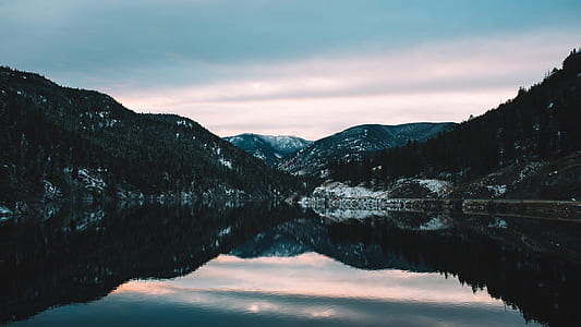 landscape photo of mountain and ocean thumbnail