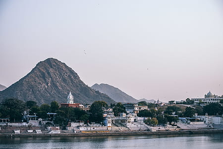 shore with houses and tower thumbnail