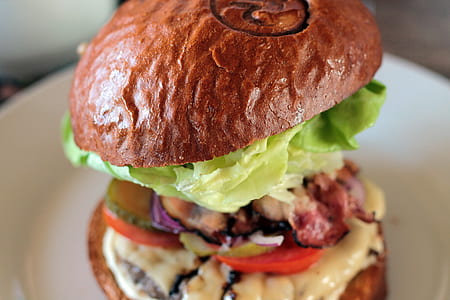 lunch, fast food, hamburger, bacon thumbnail