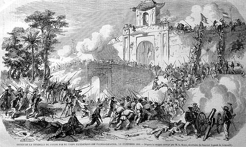 French Siege of Saigon, Vietnam in 1859 thumbnail