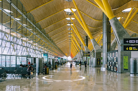 people waiting in airport lobby thumbnail