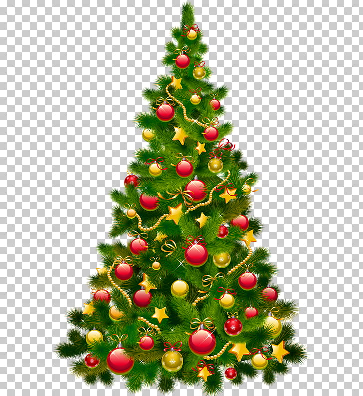 Christmas tree Christmas ornament Christmas decoration , Large Transparent Christmas Tree with Ornaments , green and red Christmas tree PNG clipart