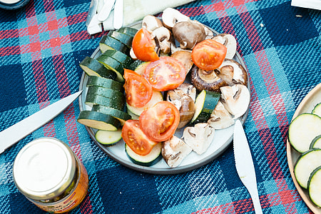 Fresh veggies on picnic thumbnail