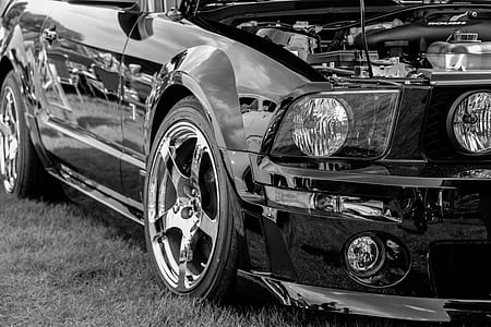 grayscale photo of car thumbnail