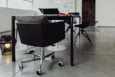 Modern interior of designer workplace thumbnail