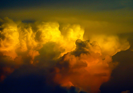 aerial photo of yellow and orange clouds thumbnail