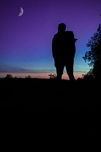 moon, sky, couple, sillouette thumbnail