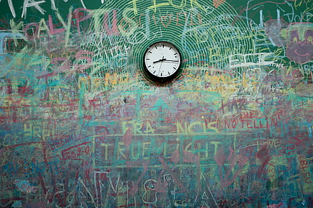 round black wall clock at 8:16 thumbnail