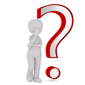 person standing next to question mark logo illustration thumbnail