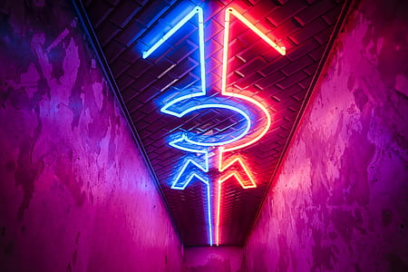 red and blue neon signage thumbnail