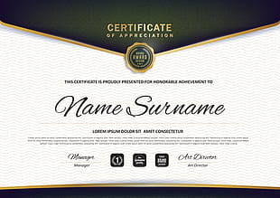 Certificate with diploma template luxury vector material 01 eps file