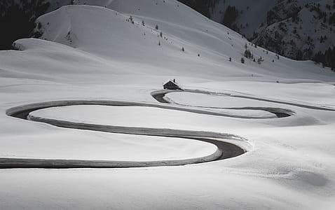 mountains with snow during daytime thumbnail