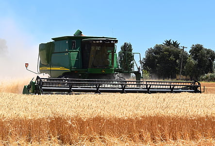 green and black tractor on hays thumbnail