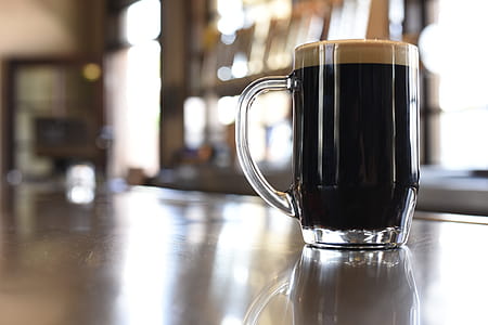 Clear Glass Mug With Black Liquid thumbnail