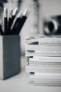 Pencils, magazines and an old lightbulb thumbnail