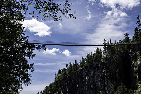 Suspension Bridge across the Canyon at Eagle Canyon, Ontario thumbnail