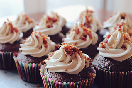 chocolate cupcakes on gray surface thumbnail