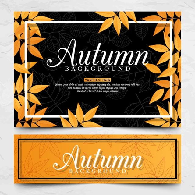 autumn flyer vector design eps file