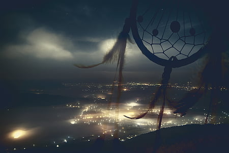 dream catcher with city lights background thumbnail
