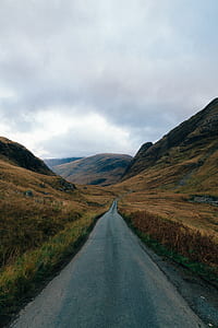 mountain between road thumbnail