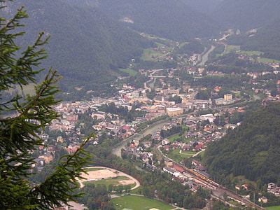 View of Bad Ischi from a hill in Austria thumbnail