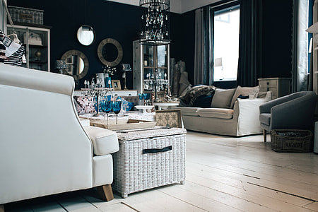 Beautiful vintage living room interior thumbnail