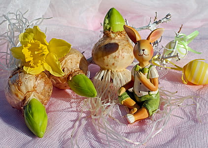 rabbit figurine near fruits thumbnail