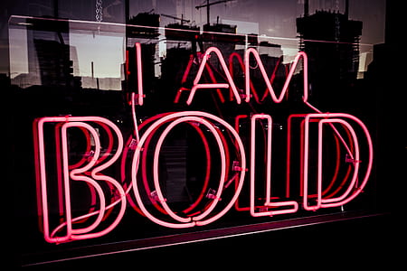 red i am bold neon light signage thumbnail