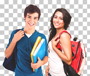 Student Learning Course, Student , man and woman wearing backpack while smiling PNG clipart