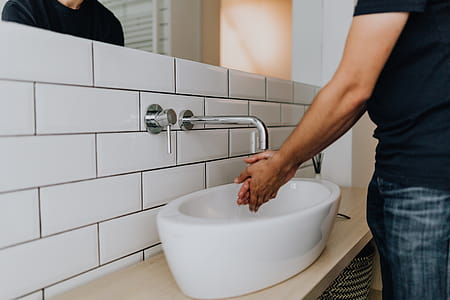 Washing of hands under running water thumbnail