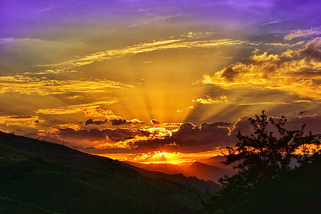 sunrise near mountains thumbnail