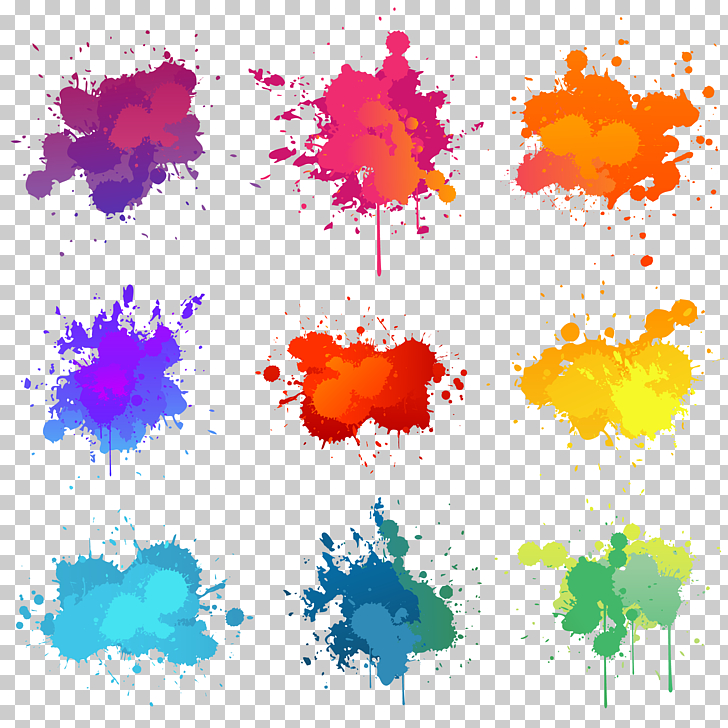 Paint Stock illustration Illustration, Color pigment splash background, assorted-color paint splash PNG clipart