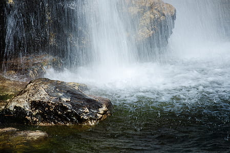 time-lapse photography of waterfalls thumbnail