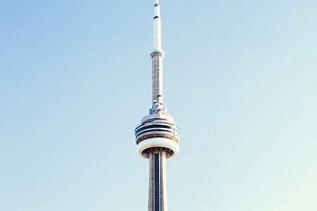 CN tower low-angle photography at daytime thumbnail