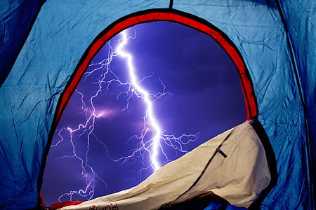 blue and red dome tent thumbnail
