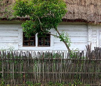 brown wooden fence in front of white wooden house at daytime thumbnail