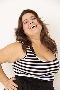 woman in black and white striped tank top thumbnail