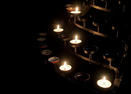 dark, candlelight, candles, burning thumbnail